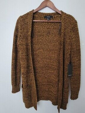 New Forever 21 Marl Knit Open Front Cardigan